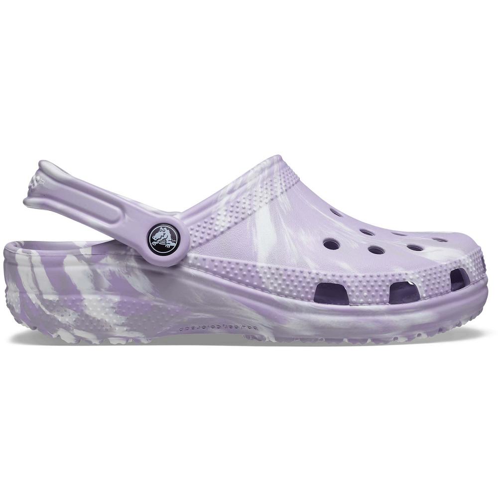 Purple Women's Crocs Classic Marbled Clogs | NZ 0108RVDW